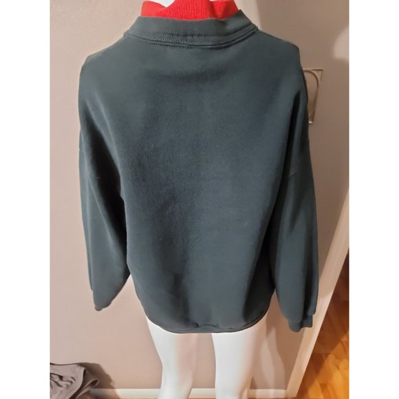 Top Stitch By Morning Sun Petite Green Vintage Sweatshirt Size PM Cardinal Bird - Picture 4 of 8